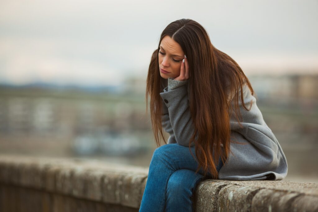 Depressed Woman In Image