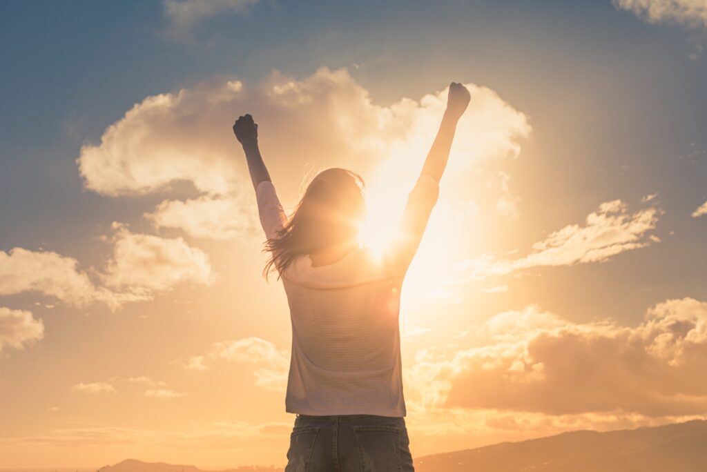 Confident women celebrating
